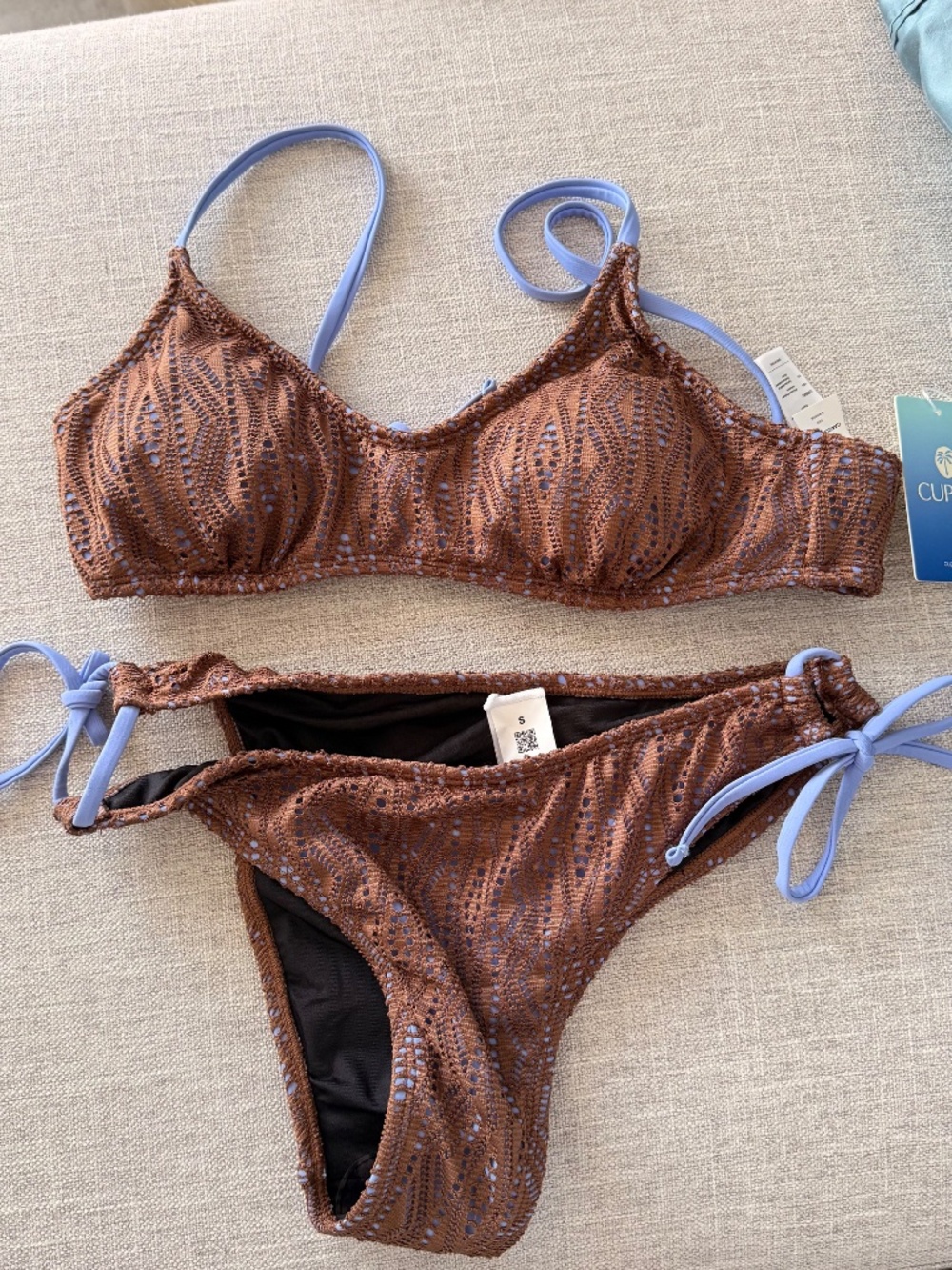 Lace Me Up Brown Bikini Set - Picture 5 of 8